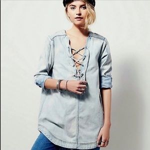Free People denim top